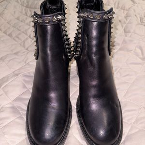 Christian Louboutin lug spike booties